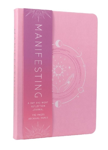 Buchcover und Innenansicht für das Buch: Manifesting: A Day and Night Reflection Journal