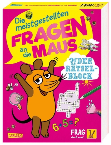 Buchcover und Innenansicht für das Buch: Frag doch mal ... die Maus: Die meistgestellten Fragen an die Maus - Der Rätselblock