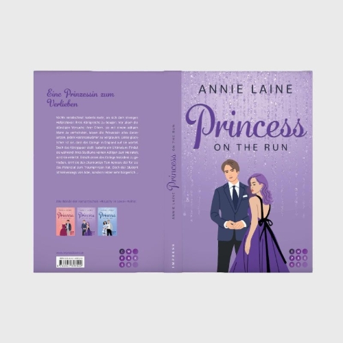 Buchcover und Innenansicht für das Buch: Princess on the Run (Royally in Love 2)