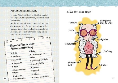 Buchcover und Innenansicht für das Buch: LasseMajas Detektivbyrå, LasseMajas Deckarhandbok