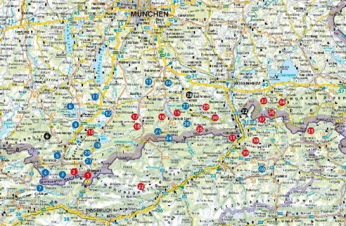 Buchcover und Innenansicht für das Buch: Leichte Wanderungen Münchner Berge