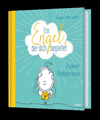 Buchcover und Innenansicht für das Buch: Ein Engel, der dich begleitet - ein Geschenkbuch zur Erstkommunion