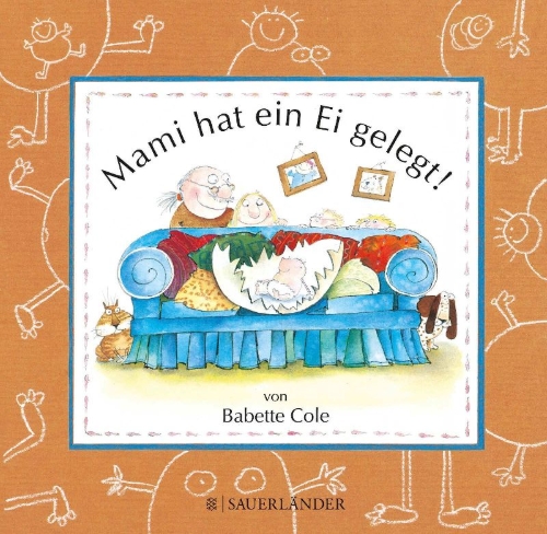 Buchcover und Innenansicht für das Buch: Mami hat ein Ei gelegt