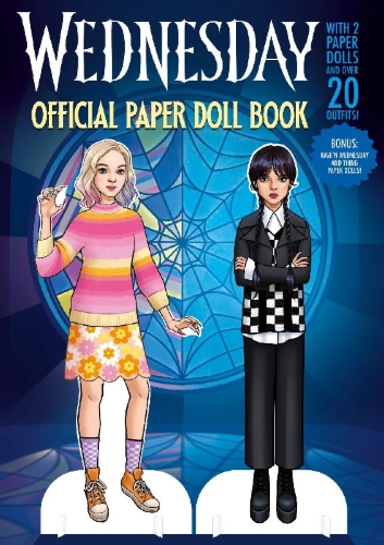 Buchcover und Innenansicht für das Buch: Wednesday: The Official Paper Doll Book