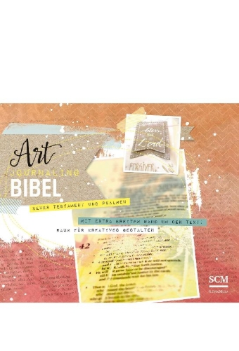 Buchcover und Innenansicht für das Buch: NLB Art Journaling Bibel Neues Testament und Psalmen