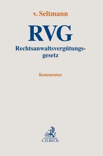 Buchcover und Innenansicht für das Buch: Rechtsanwaltsvergütungsgesetz
