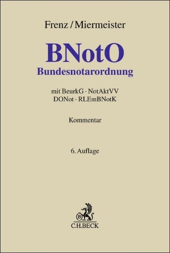 Buchcover und Innenansicht für das Buch: Bundesnotarordnung. BNotO