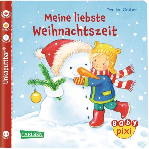 Buchcover und Innenansicht für das Buch: Baby Pixi 77: Meine liebste Weihnachtszeit