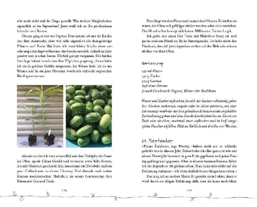 Buchcover und Innenansicht für das Buch: Bin im Garten