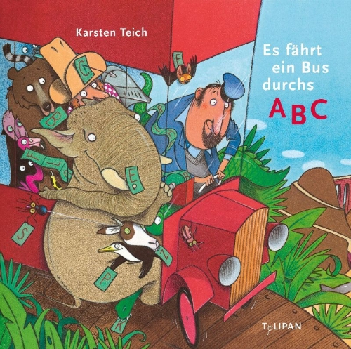 Buchcover und Innenansicht für das Buch: Es fährt ein Bus durchs ABC