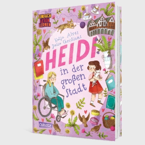 Buchcover und Innenansicht für das Buch: Heidi in der großen Stadt