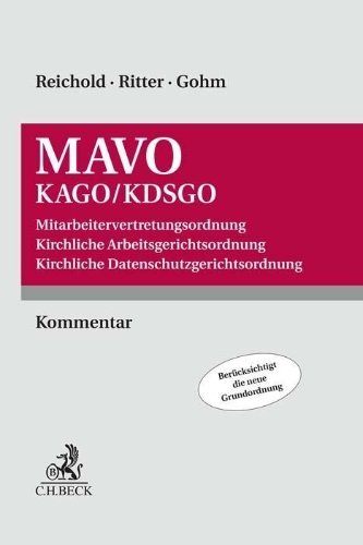 Buchcover und Innenansicht für das Buch: MAVO/KAGO/KDSGO