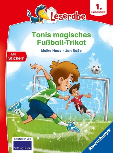 Buchcover und Innenansicht für das Buch: Leserabe 1. Lesestufe - Tonis magisches Fußball-Trikot