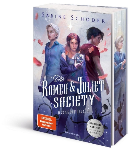 Buchcover und Innenansicht für das Buch: The Romeo & Juliet Society, Band 1: Rosenfluch