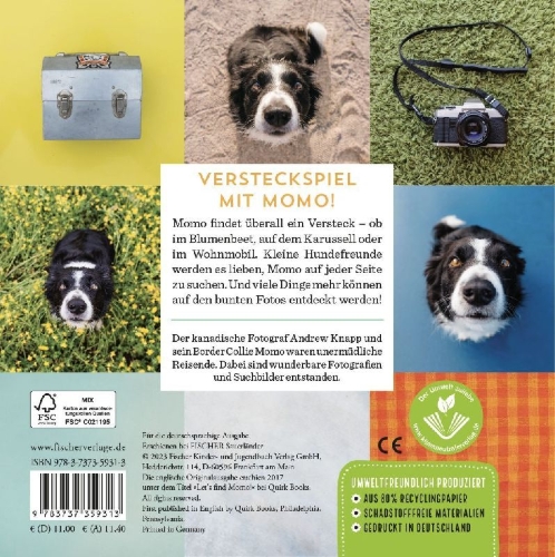 Buchcover und Innenansicht für das Buch: Let's find Momo!