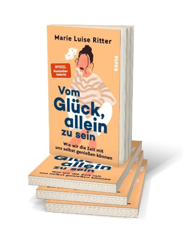 Buchcover und Innenansicht für das Buch: Vom Glück, allein zu sein