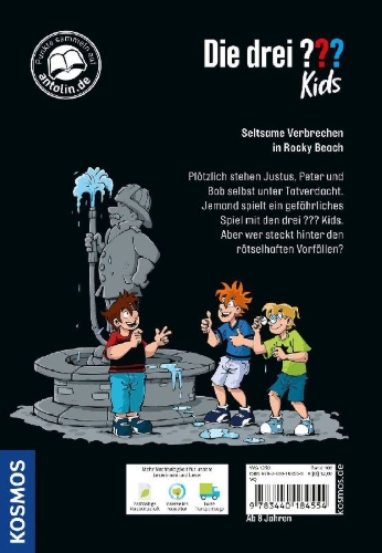 Buchcover und Innenansicht für das Buch: Die drei ??? Kids, 106, Miese Doppelgänger