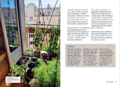 Buchcover und Innenansicht für das Buch: Mein Permakultur-Balkon