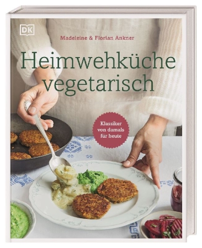 Buchcover und Innenansicht für das Buch: Heimwehküche vegetarisch