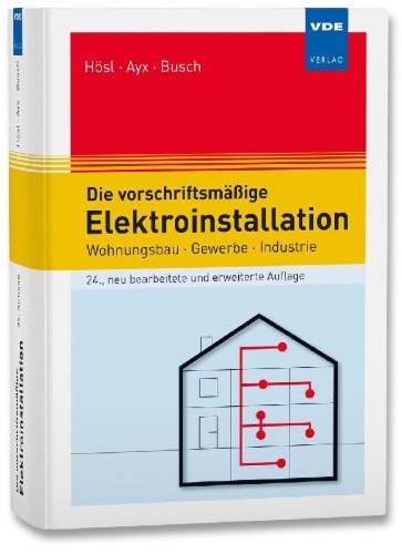 Buchcover und Innenansicht für das Buch: Die vorschriftsmäßige Elektroinstallation