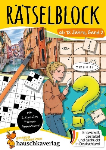 Buchcover und Innenansicht für das Buch: Rätselblock ab 12 Jahre, Band 2