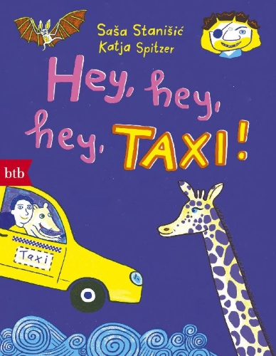 Buchcover und Innenansicht für das Buch: Hey, hey, hey, Taxi!