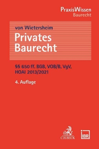 Buchcover und Innenansicht für das Buch: Privates Baurecht