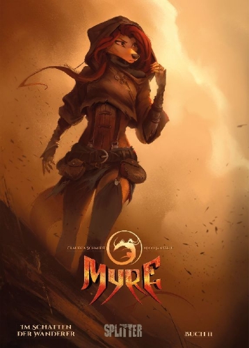 Buchcover und Innenansicht für das Buch: Myre - Im Schatten der Wanderer. Band 2