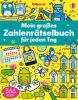 Buchcover und Innenansicht für das Buch: Mein großes Zahlenrätselbuch für jeden Tag