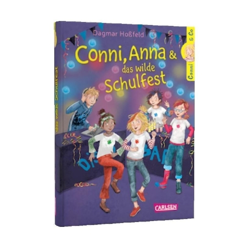 Buchcover und Innenansicht für das Buch: Conni & Co 4: Conni, Anna und das wilde Schulfest