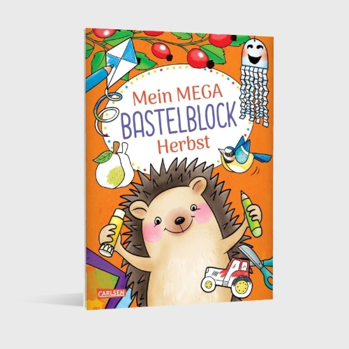 Buchcover und Innenansicht für das Buch: Mein MEGA Bastelblock: Herbst
