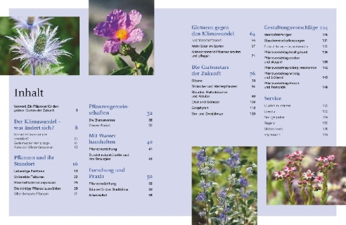 Buchcover und Innenansicht für das Buch: Robuste Schönheiten für den Garten