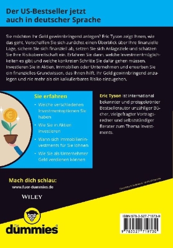 Buchcover und Innenansicht für das Buch: Investieren für Dummies