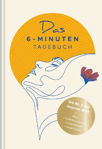Buchcover und Innenansicht für das Buch: Das 6-Minuten-Tagebuch 'Art Edition'