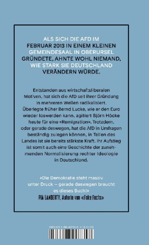 Buchcover und Innenansicht für das Buch: Eine kurze Geschichte der AfD