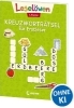 Buchcover und Innenansicht für das Buch: Leselöwen Kreuzworträtsel für Erstleser - 1. Klasse (Hellgrün)