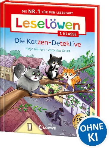 Buchcover und Innenansicht für das Buch: Leselöwen 1. Klasse - Die Katzen-Detektive