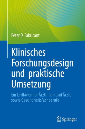 Buchcover und Innenansicht für das Buch: Klinisches Forschungsdesign und praktische Umsetzung