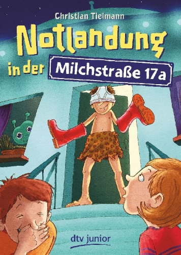 Buchcover und Innenansicht für das Buch: Notlandung in der Milchstraße 17a
