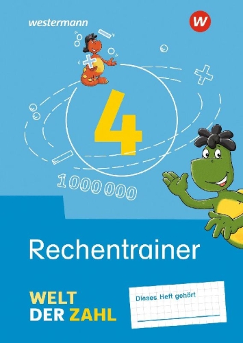 Buchcover und Innenansicht für das Buch: Welt der Zahl 4. Rechentrainer