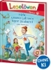 Buchcover und Innenansicht für das Buch: Leselöwen 1. Klasse - Hilfe, unsere Lehrerin kann zaubern!