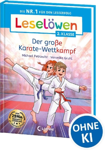Buchcover und Innenansicht für das Buch: Leselöwen 2. Klasse - Der große Karate-Wettkampf