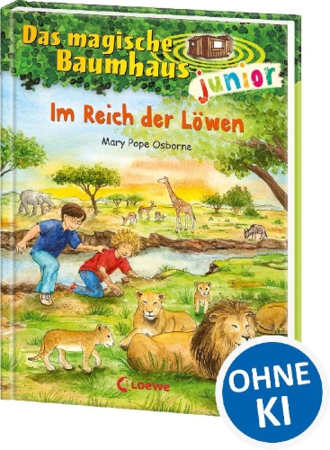 Buchcover und Innenansicht für das Buch: Das magische Baumhaus junior 11 - Im Reich der Löwen