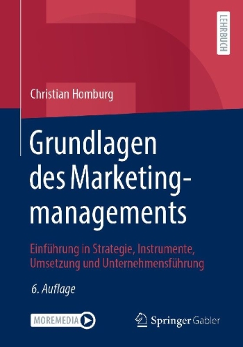 Buchcover und Innenansicht für das Buch: Grundlagen des Marketingmanagements