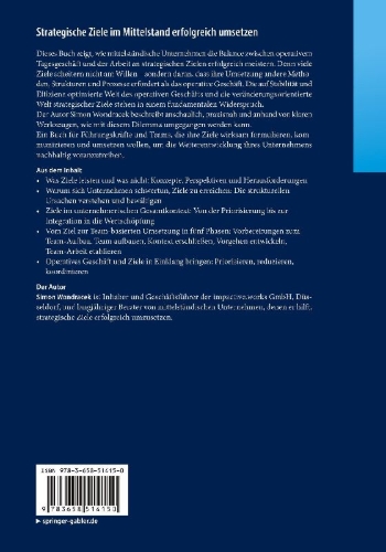 Buchcover und Innenansicht für das Buch: Strategische Ziele im Mittelstand erfolgreich umsetzen
