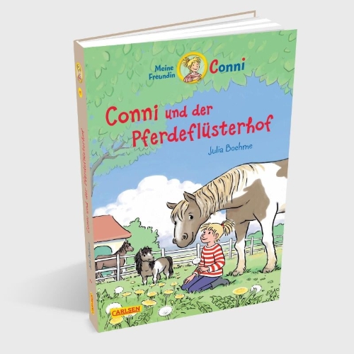 Buchcover und Innenansicht für das Buch: Conni Erzählbände 47: Conni und der Pferdeflüsterhof