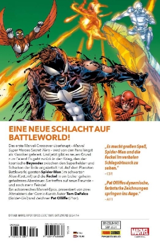 Buchcover und Innenansicht für das Buch: Marvel Super Heroes Secret Wars: Battleworld (2024) #1-#4