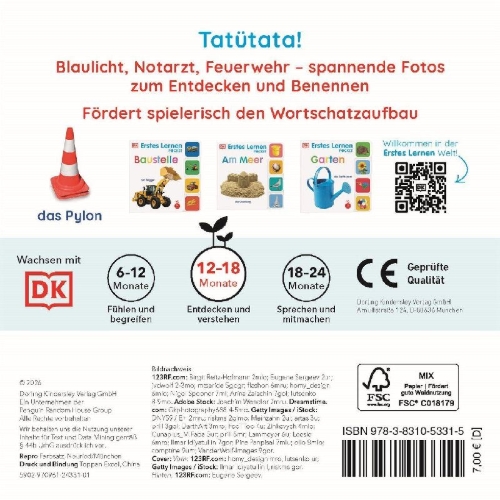 Buchcover und Innenansicht für das Buch: Erstes Lernen Pocket. Im Einsatz
