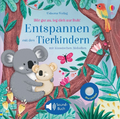 Buchcover und Innenansicht für das Buch: Entspannen mit den Tierkindern