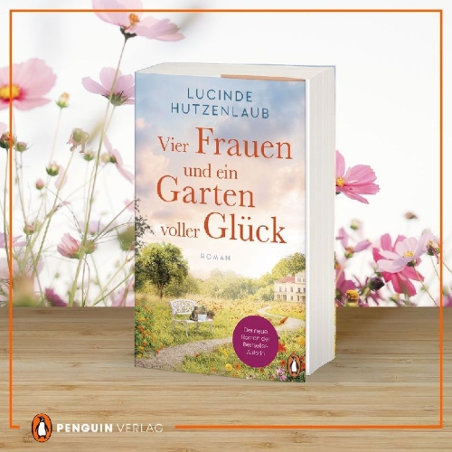 Buchcover und Innenansicht für das Buch: Vier Frauen und ein Garten voller Glück